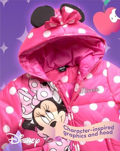 Disney Girls Puffer Jacket - Cozy for Minnie Mouse and Friends