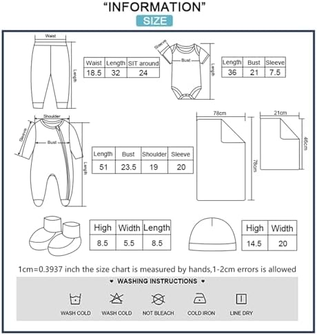 Ecojoy Unisex Newborn Layette Set - Gender-Neutral Baby Clothes Accessories