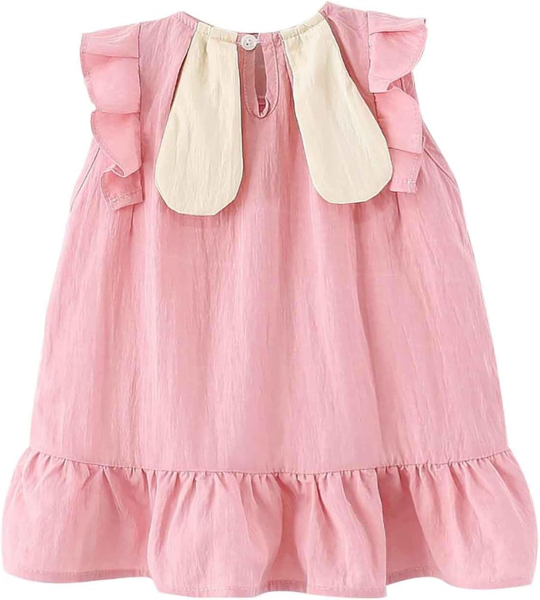Ruffled Sleeveless Casual Dress for Toddler Girls