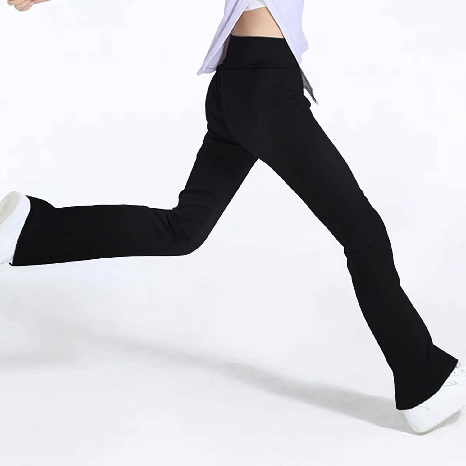 Gnainach Girls Stretchy Cross Flare Yoga Pants High Waisted Soft and Functional