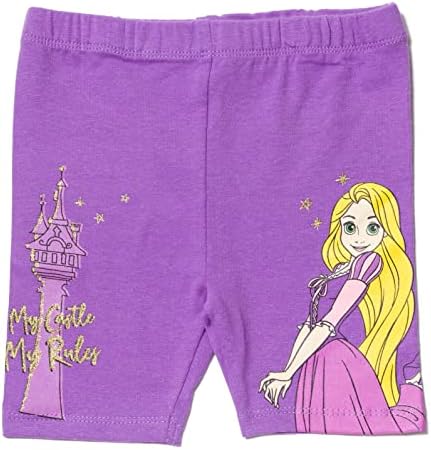 Disney Princess Ariel Belle Rapunzel Moana Bike Shorts 4-Pack