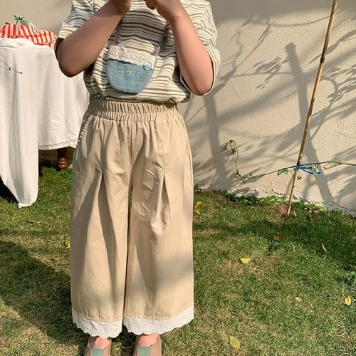 Trendy Baby Girls Wide-Leg Crop Pants