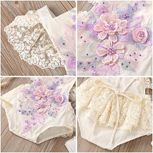 ODASDO Baby Girl Lace Romper First Birthday Outfit