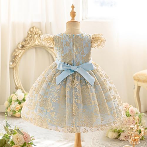 Beessbest Flower Girl Lace Dress Ruffle Sleeve