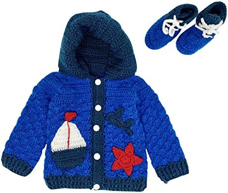 Adorable 6-12-Months Baby Set in Blue Red