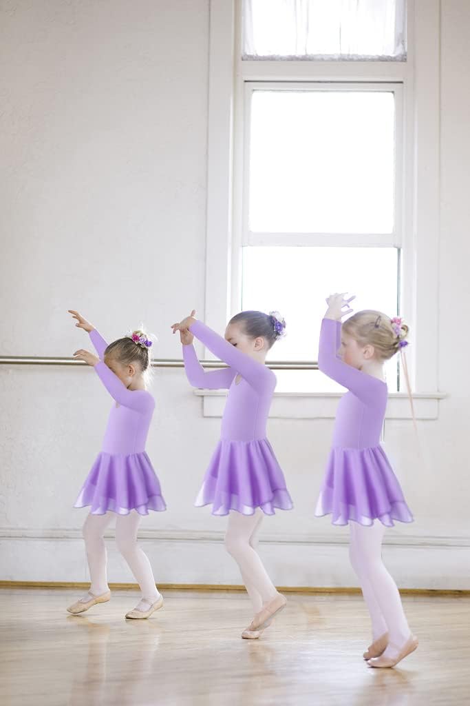 Stylish Girls Ballet Dance Leotards with Flutter Sleeve