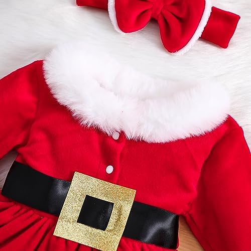 WASAIGOOD Infant Baby Girl Christmas Romper Dress