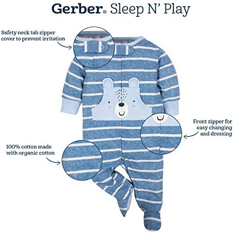 Gerber Baby Girls 2-Pack Sleep N Play Footies