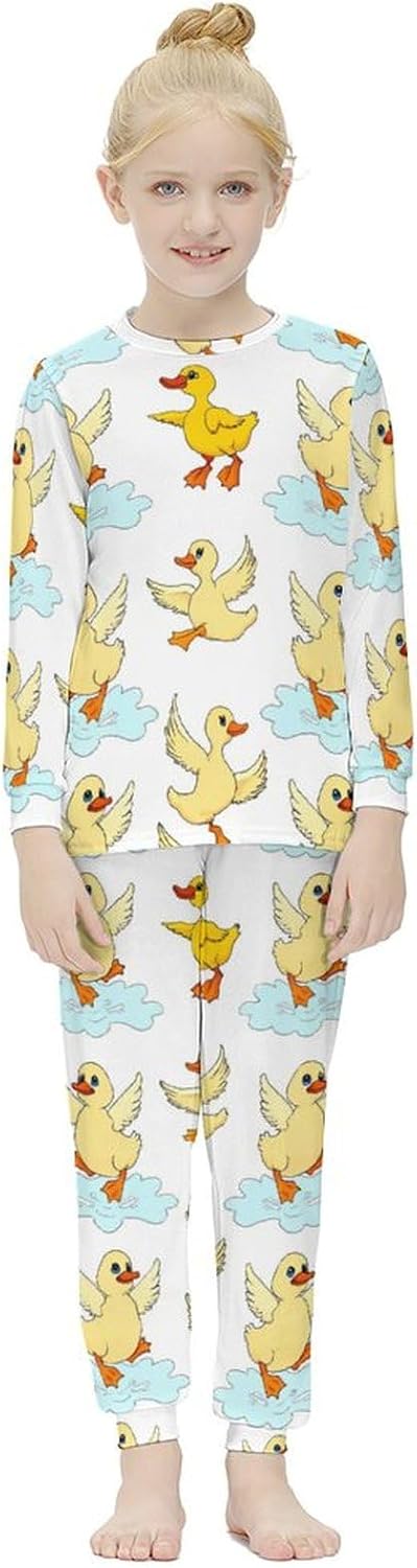 Girls Thermal Pajama Set - Soft Comfortable with Cute Design