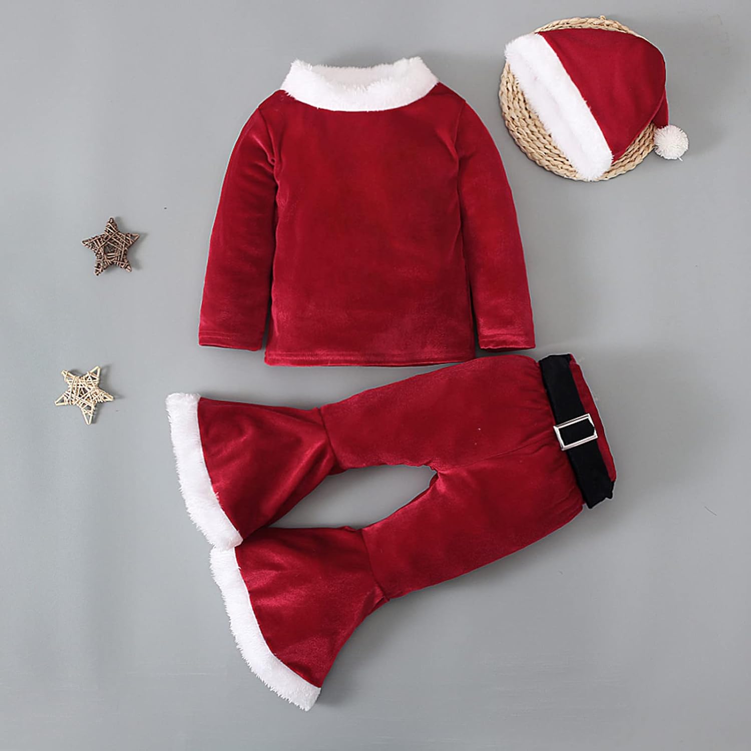 EnJoCho 4PC Christmas Cosplay Outfit for Kids 1-7 Years