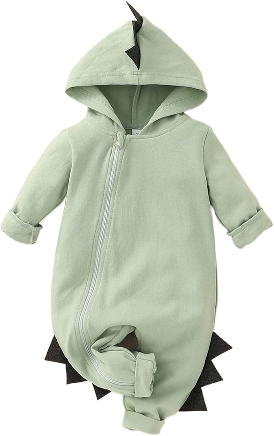 Newborn Baby Cartoon Dinosaur Hoodie Romper Outfit for Boys Girls