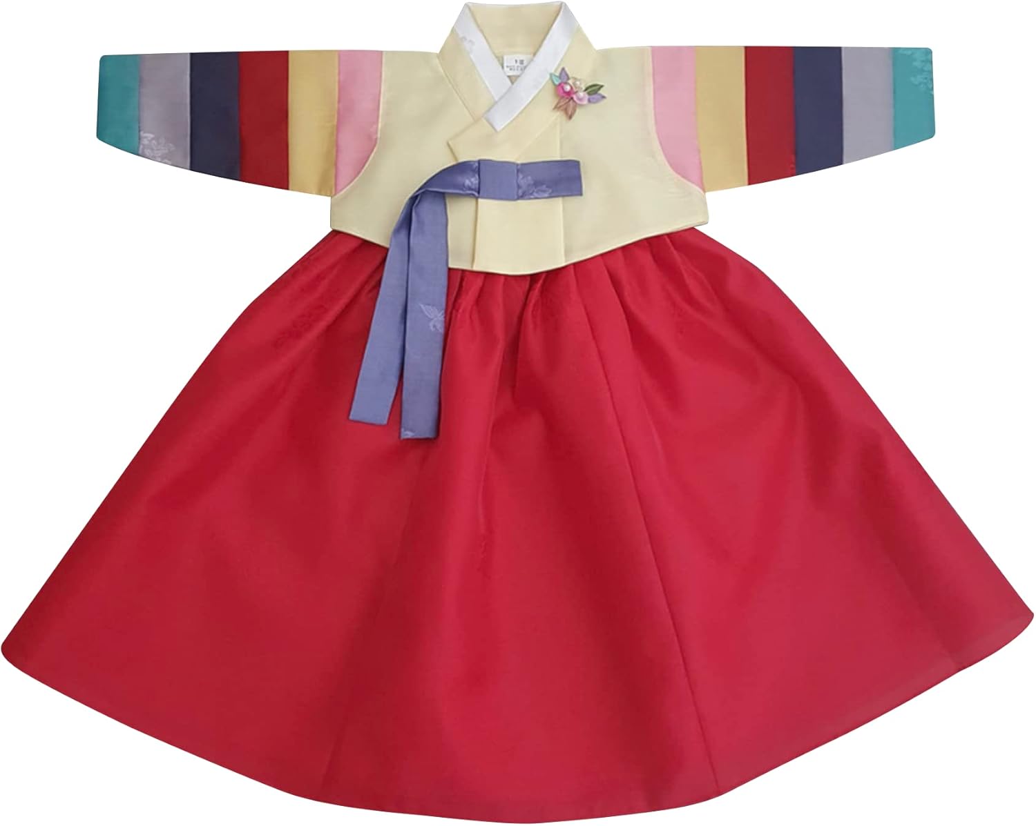 OUJI I - Ivory Pink Floral Baby Hanbok