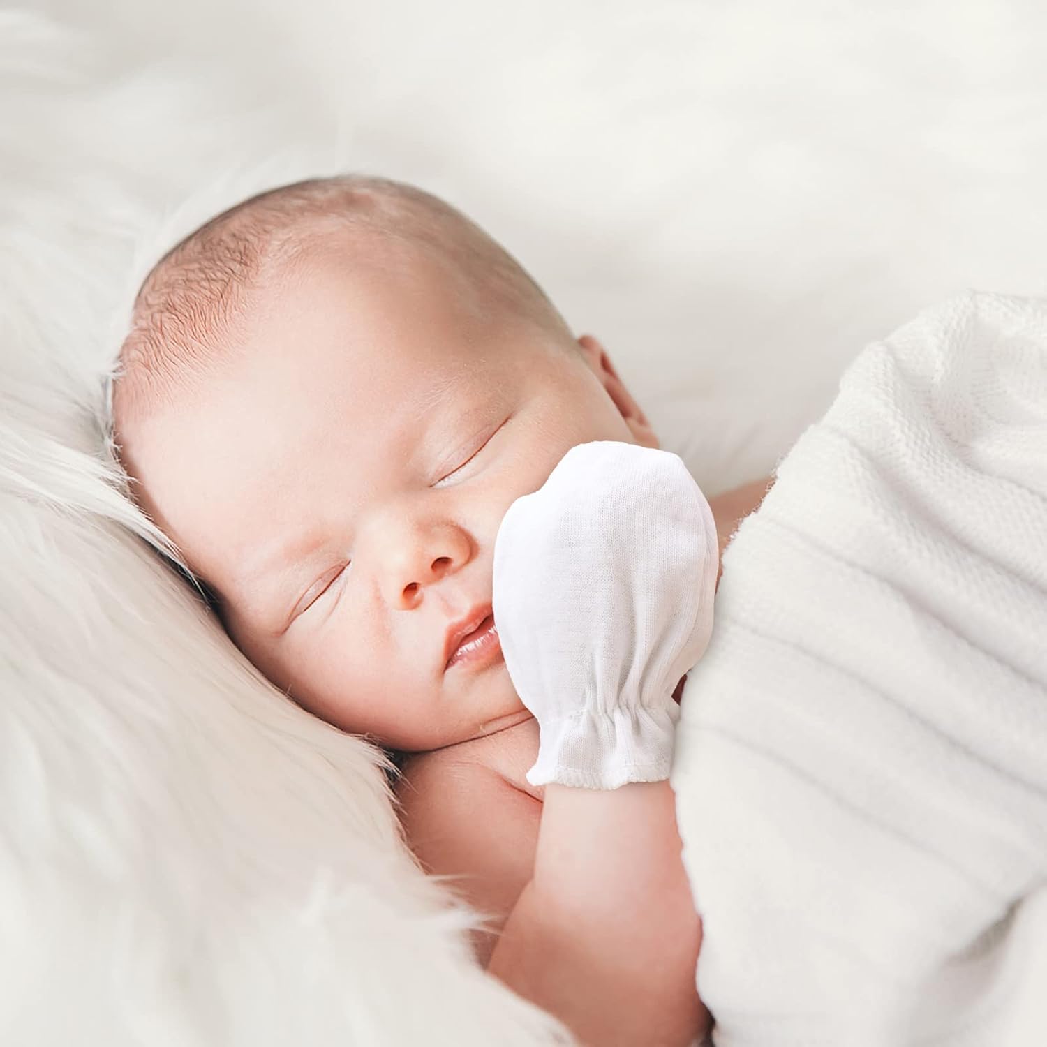 Perfect Gift - Soft Organic Cotton No-Scratch mittens for Newborn