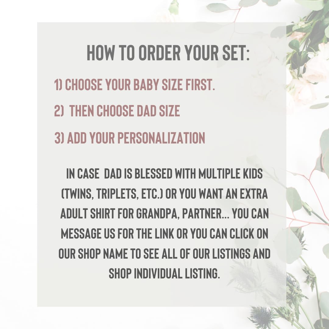 Matching Fathers Day Shirts for Dad Baby