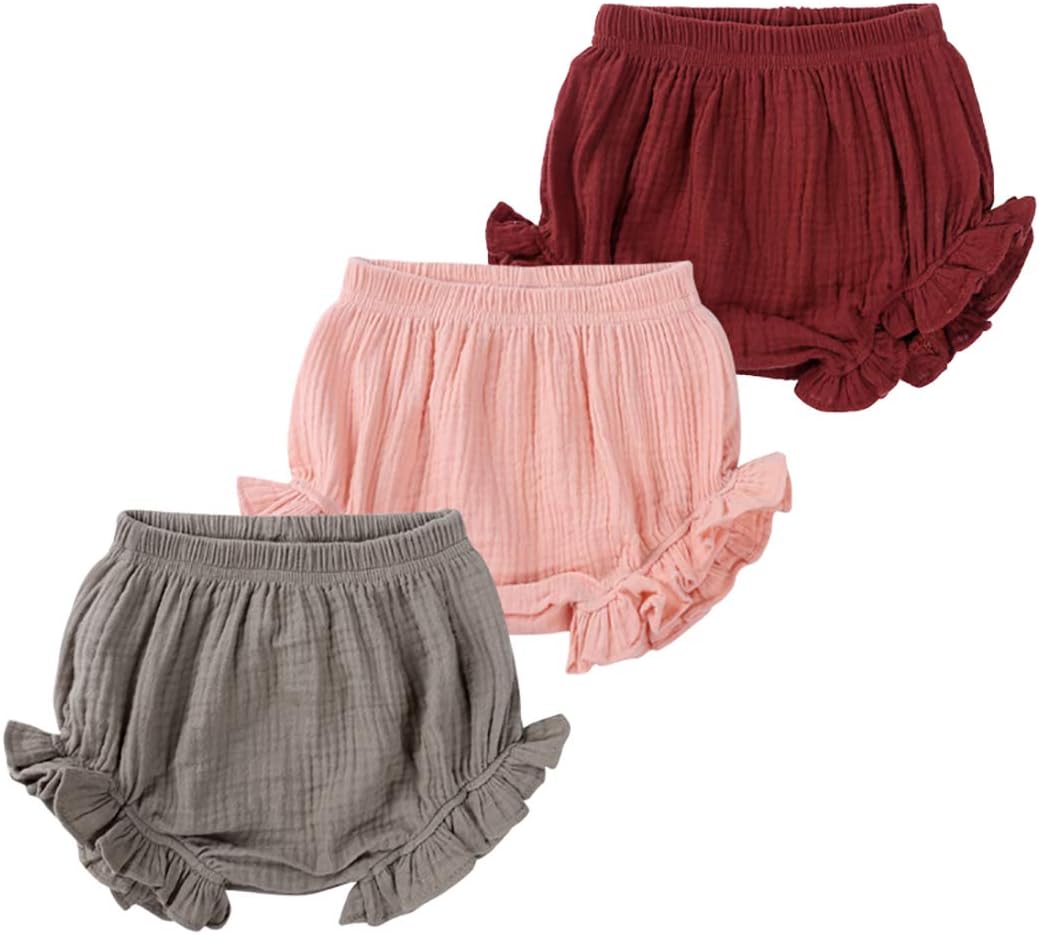 ZFTTZYMX Baby Girls Ruffle Bloomer Shorts Diaper Cover