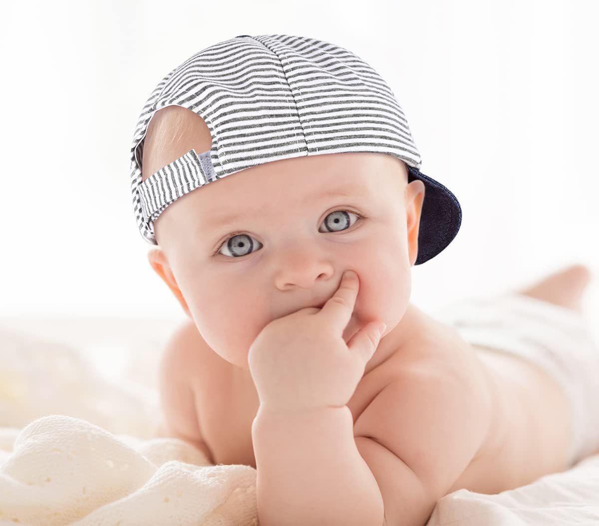 DANMY Baby Striped Baseball Cap Sun Protection for Kids