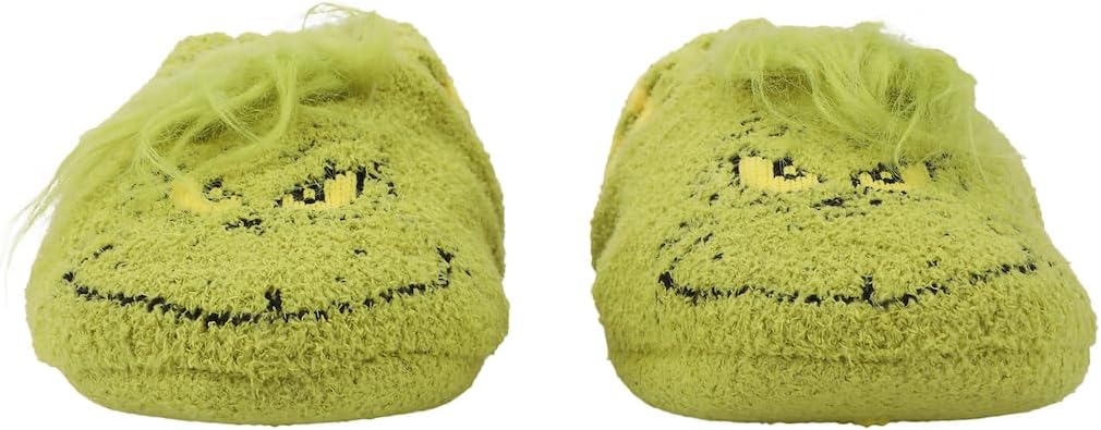 Dr Seuss Grinch Fuzzy Chenille Youth Slipper Socks Adventure