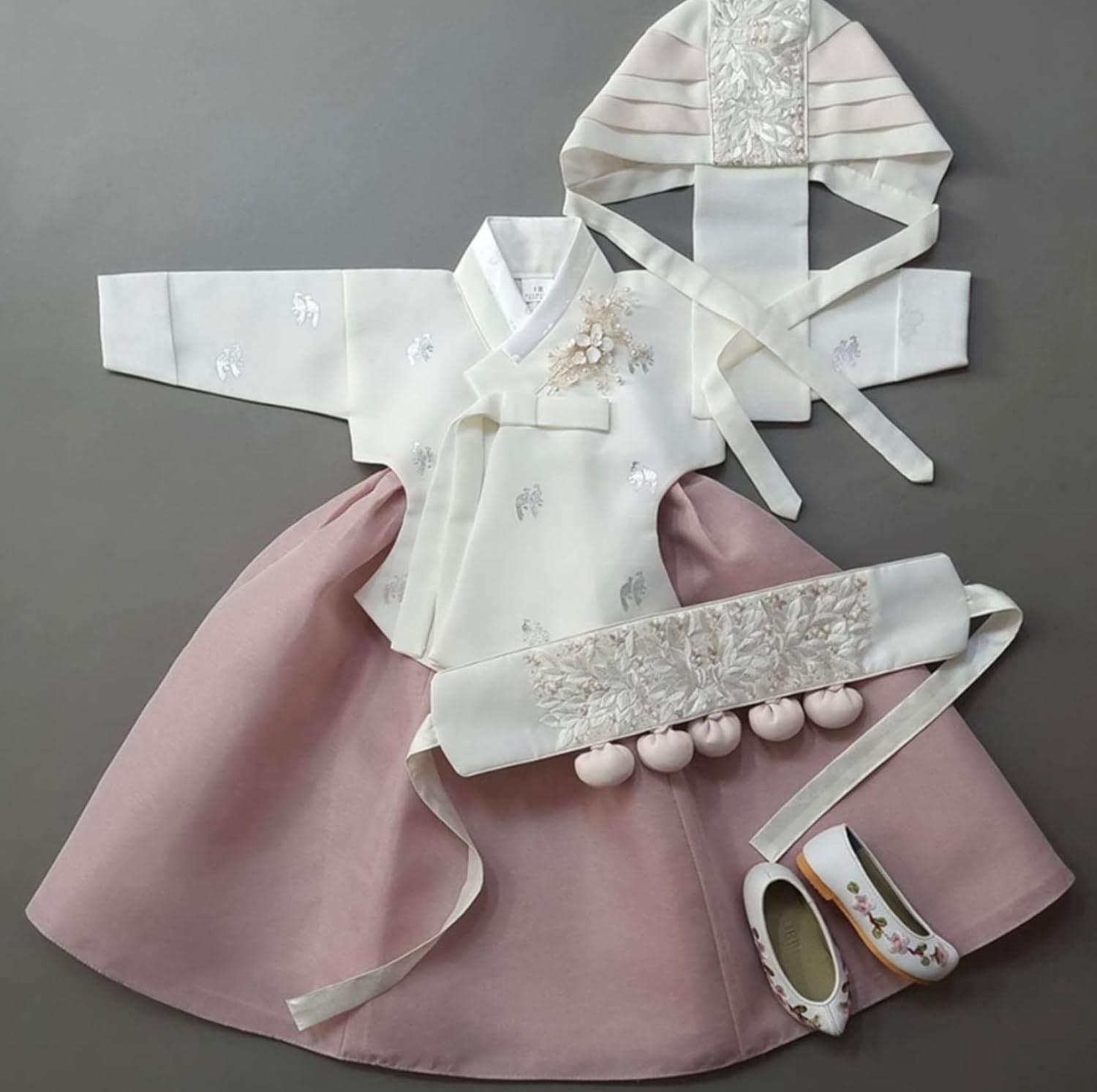 Ivory Indie Pink Dangui Girl Hanbok