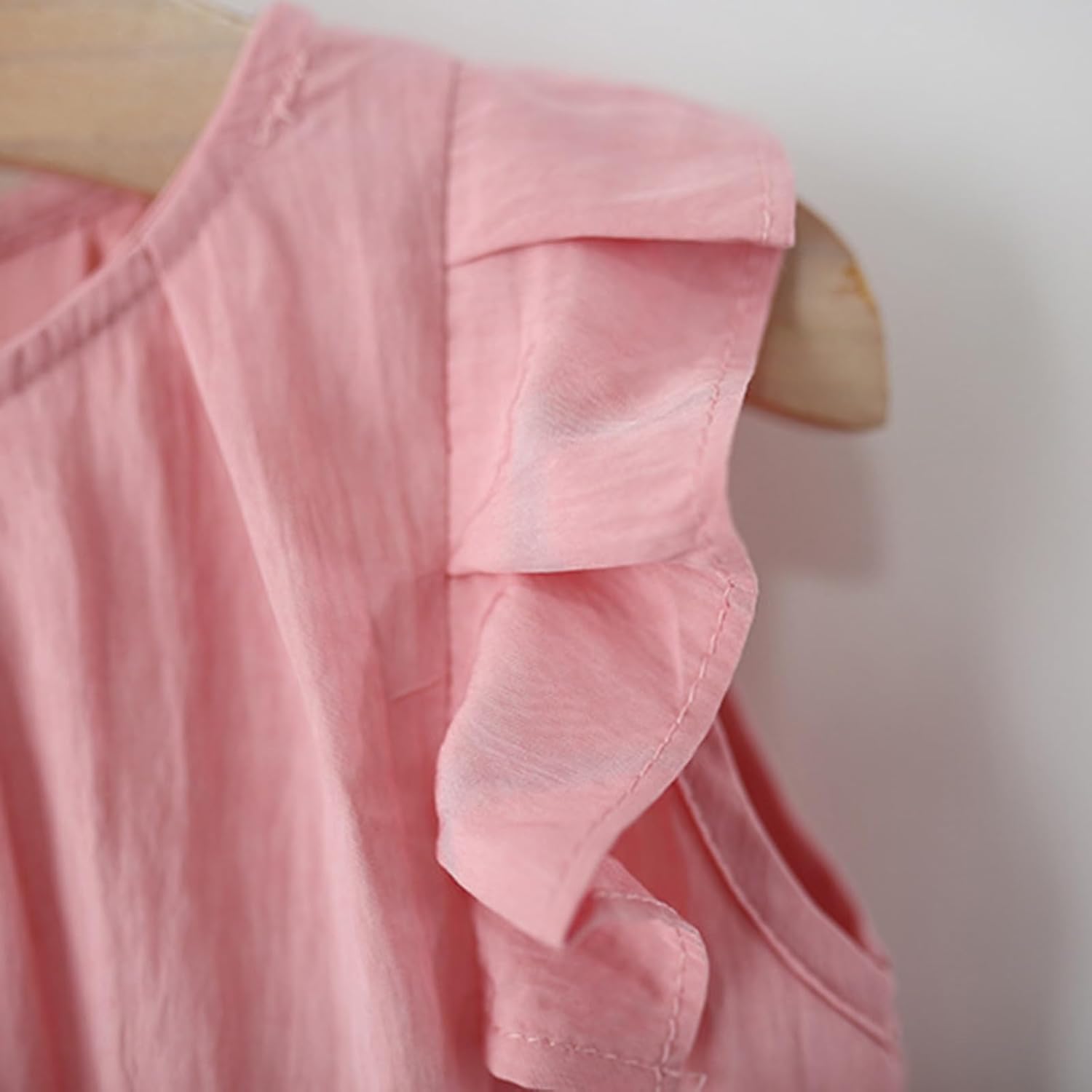 Ruffled Sleeveless Casual Dress for Toddler Girls