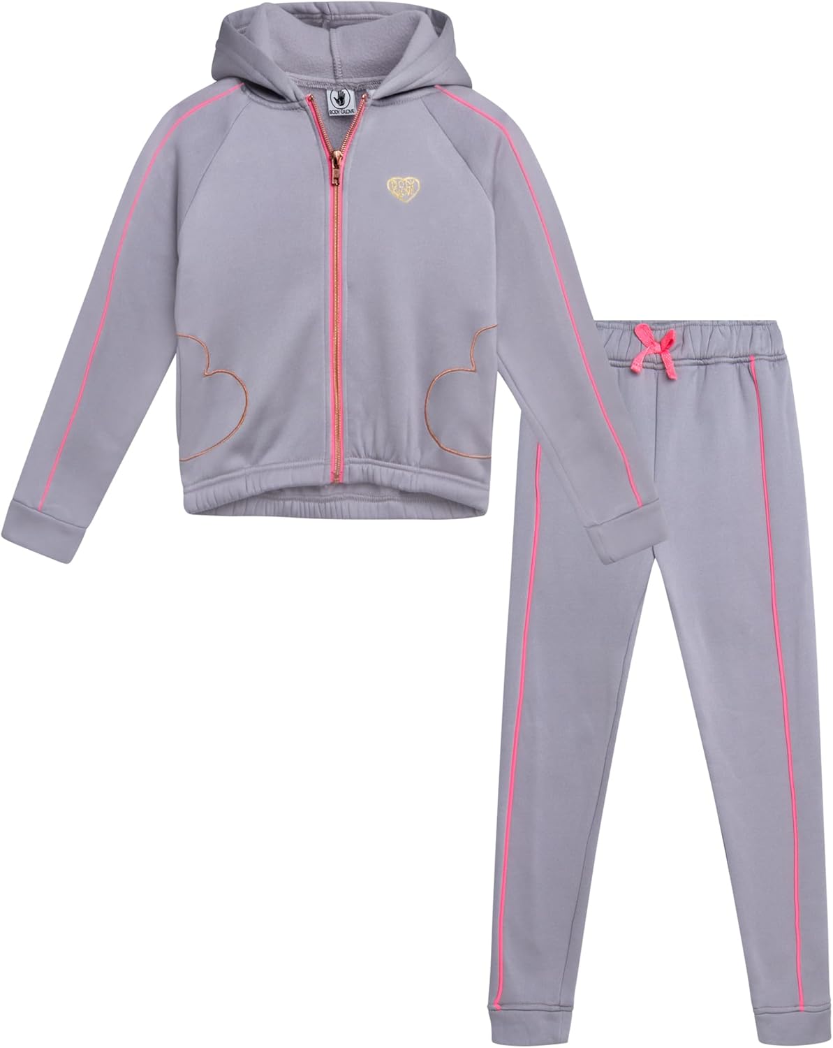 Body Glove Girls Jogger Set - Fleece Sweatsuit 7-12
