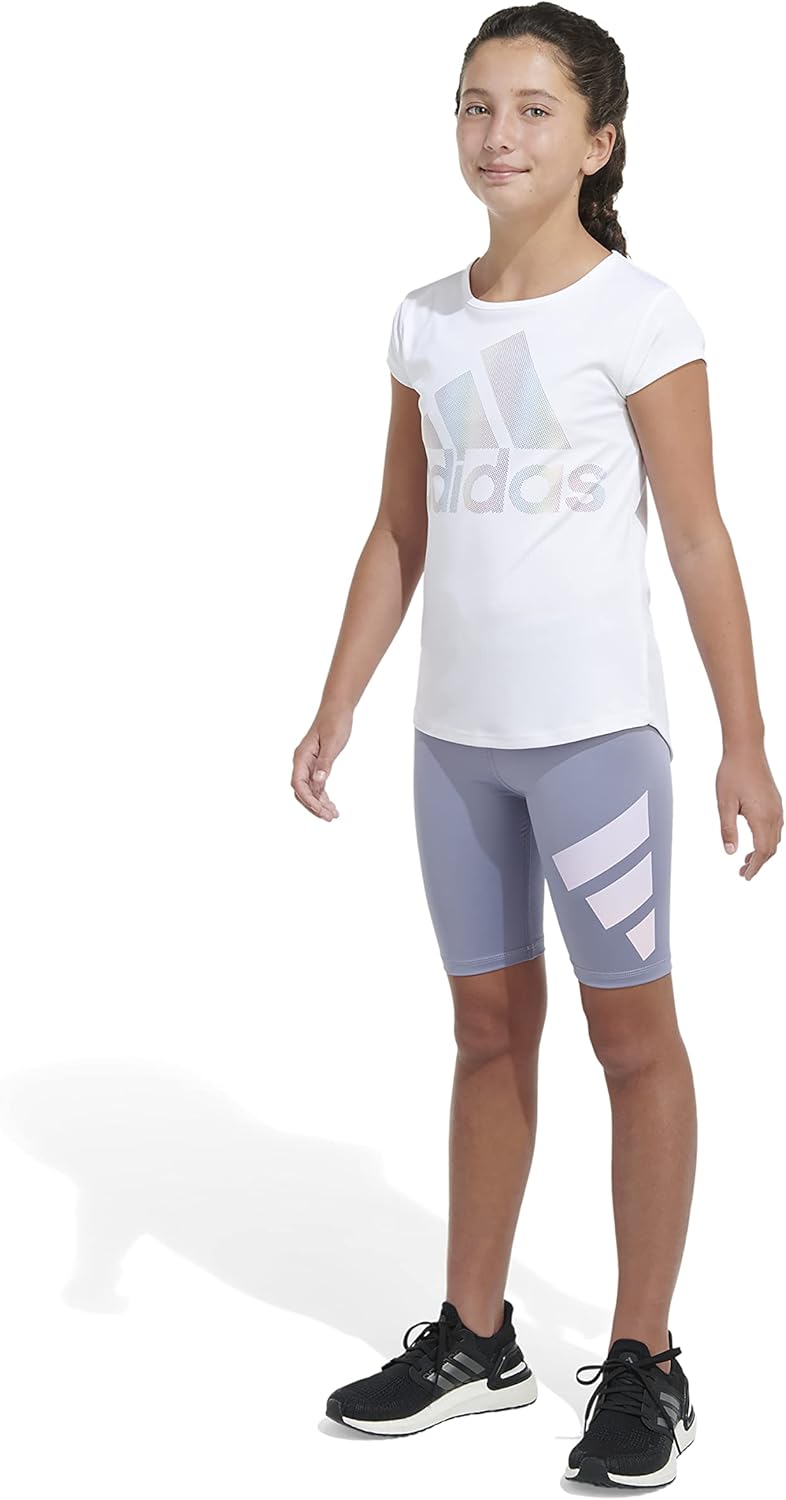 Adidas Girls Aeroready Graphic Bike Short