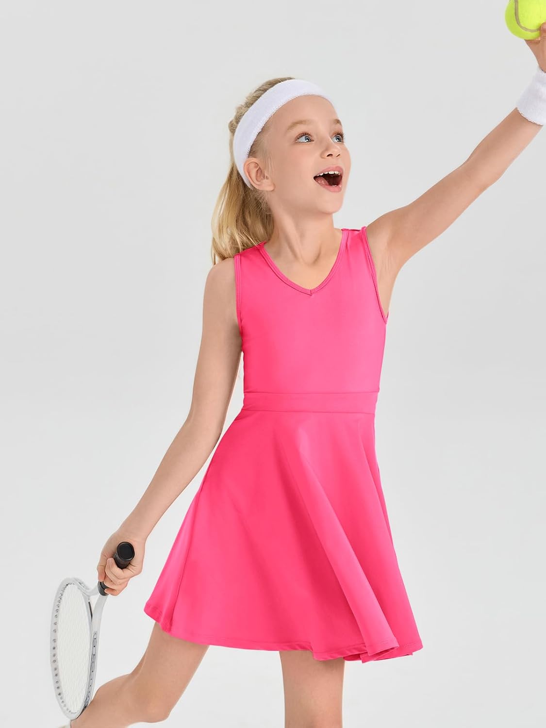Haloumoning Girls V-Neck Athletic Dress