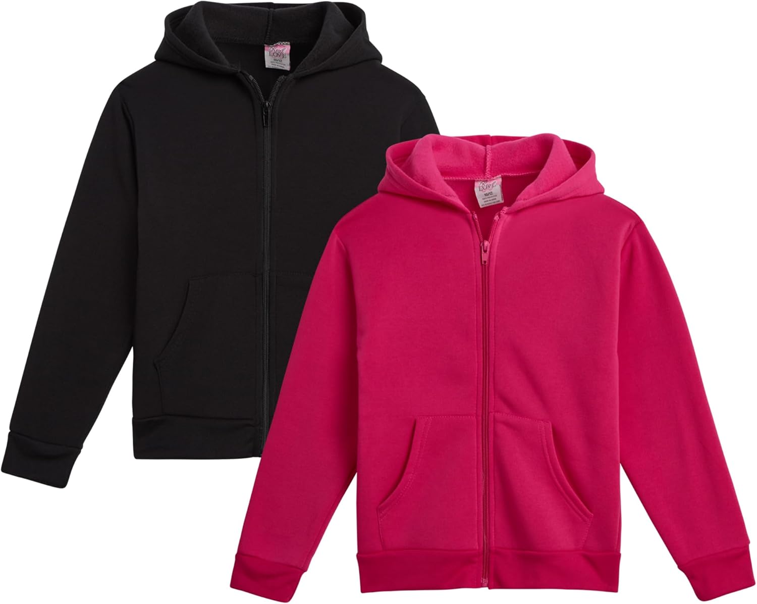 Real Love Girls Cozy Full Zip Fleece Hoodie