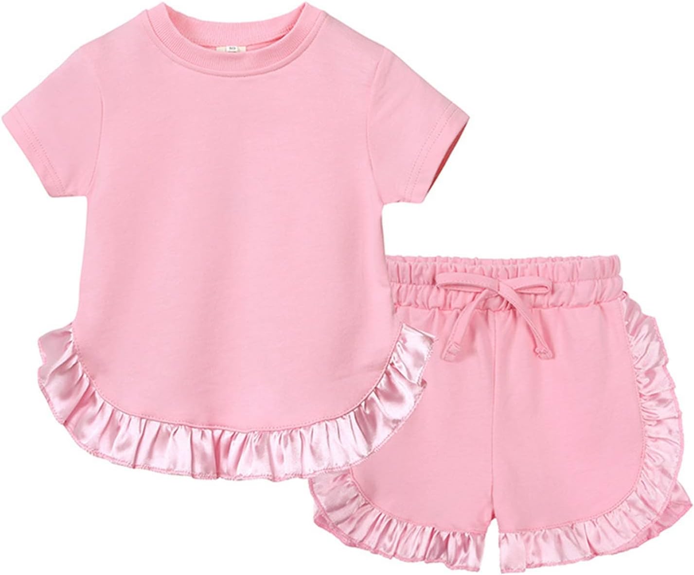 Girls Baby Summer Cotton T-Shirt Shorts Set 2Pcs