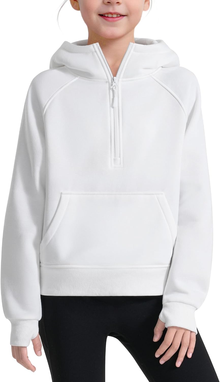 JOCMIC Girls Half Zip Fleece Sweater