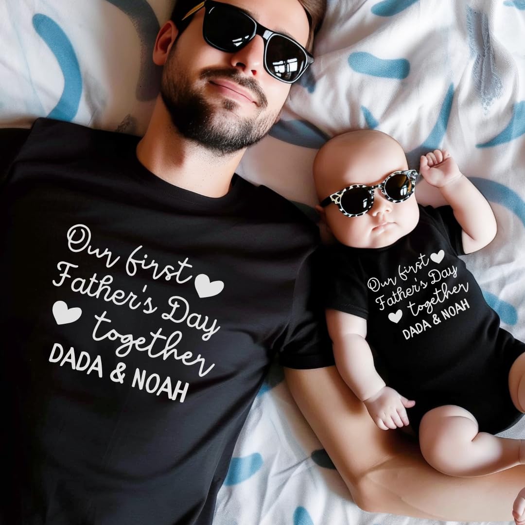 Matching Fathers Day Shirts for Dad Baby