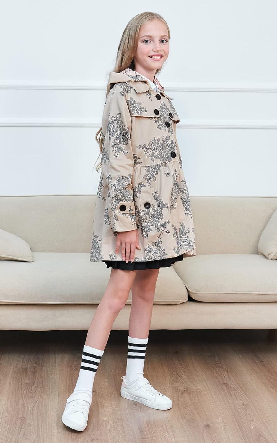 Perfect for Girls BinpaWs Little Girls Refined Trench Coat