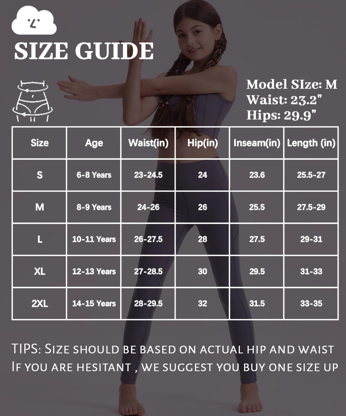 Girls Black Athletic Leggings