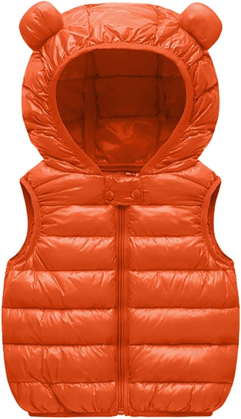 Fleece Hooded Bear Ears Winter Vest for Babies