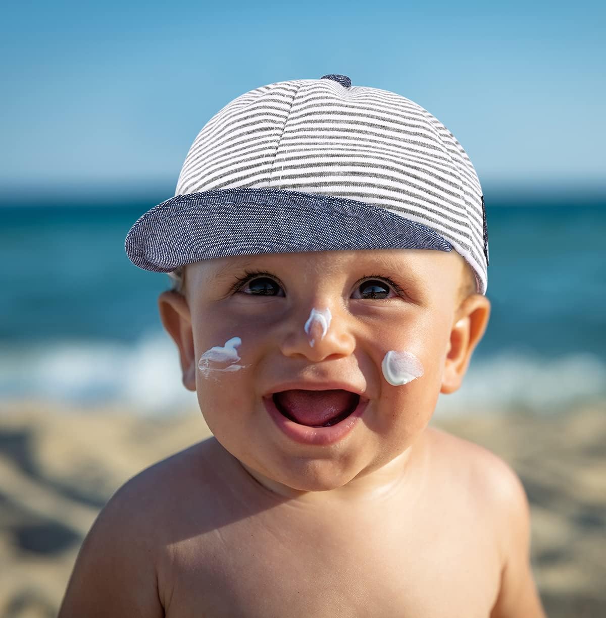 DANMY Baby Striped Baseball Cap Sun Protection for Kids