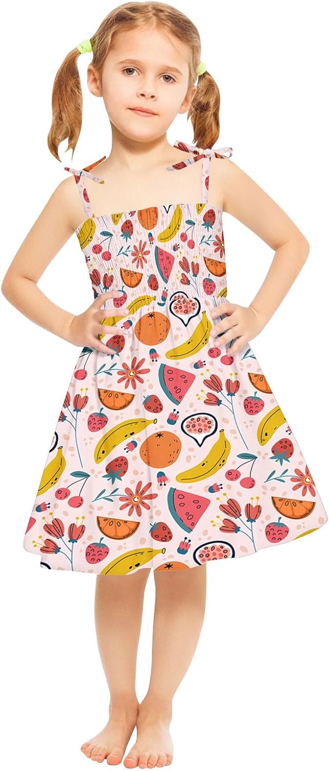 Beessbest Toddler Girls Polka Dot Print Dress Casual Beach Wear