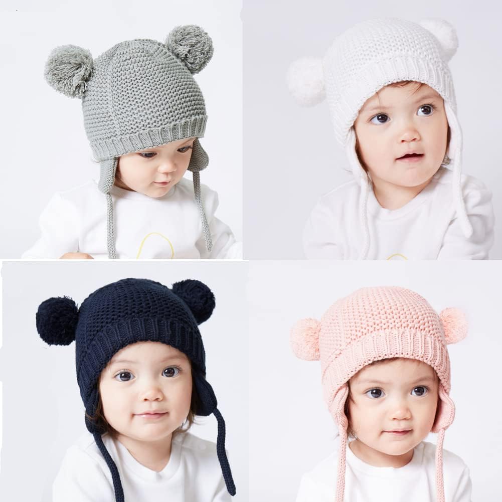 Exemaba Baby Beanie Hat with Fleece Lining