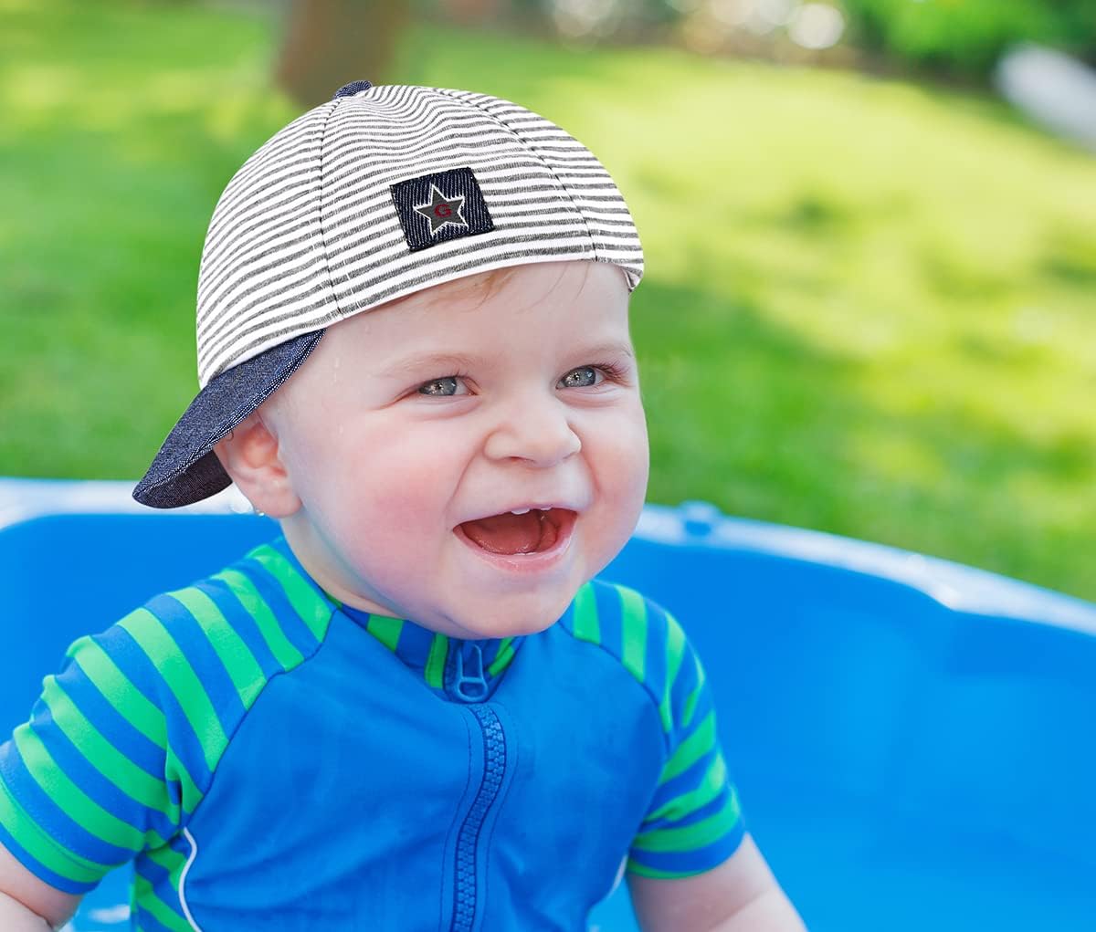 DANMY Baby Striped Baseball Cap Sun Protection for Kids