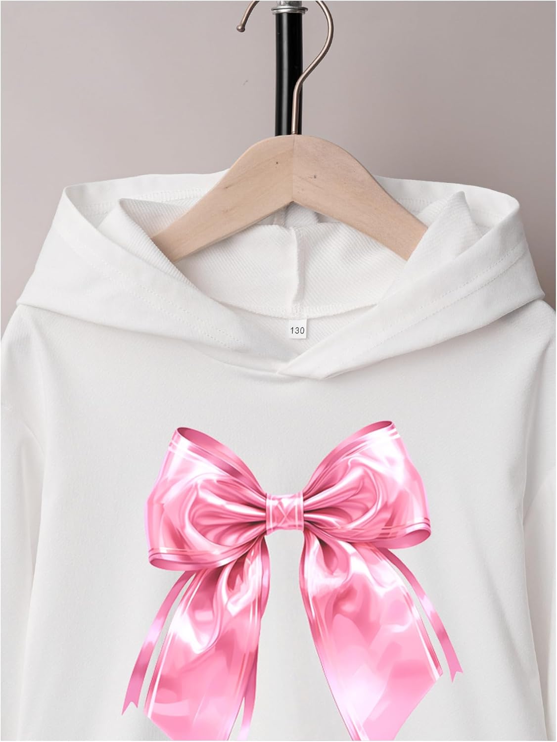 MakeMeChic Girls Bow Hoodie