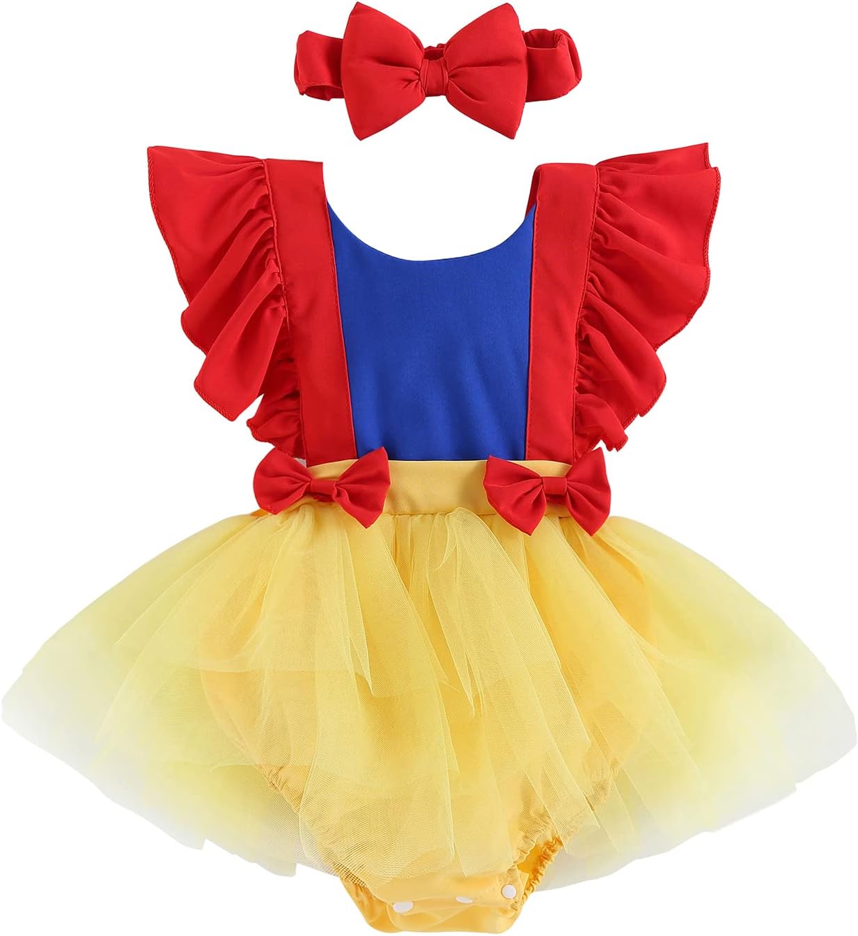 Lightweight Princess Design Romper for Baby Girls