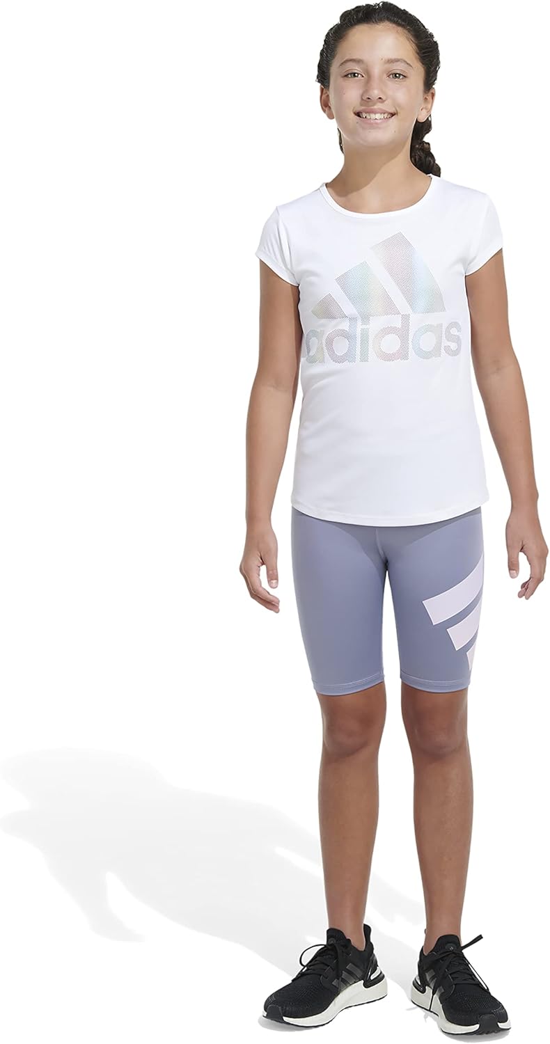 Adidas Girls Aeroready Graphic Bike Short