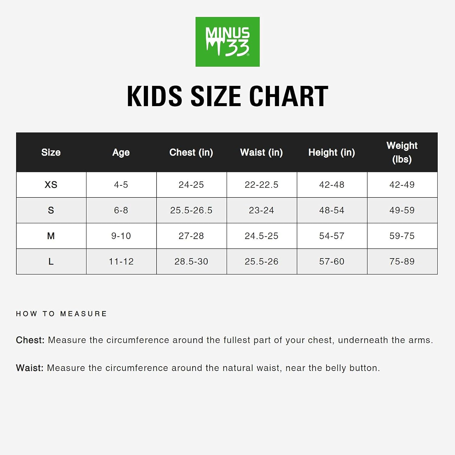 Minus33 Merino Wool Kids Midweight Crew - No Itch