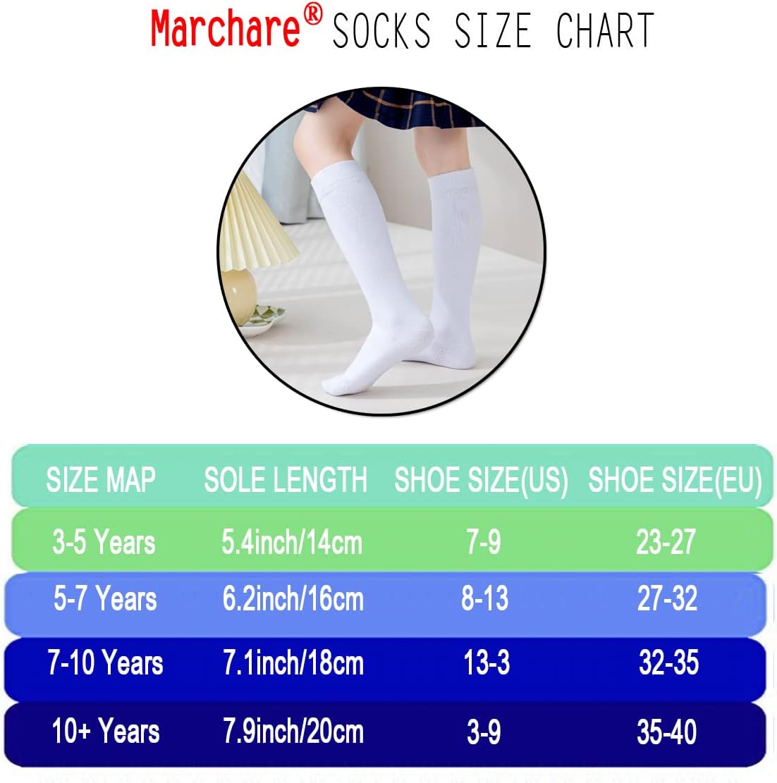 Marchare Kids Knee High Socks
