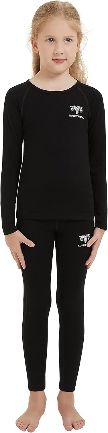 Adeptwool Girl Kids Thermal Set True Heat confidence undergarment