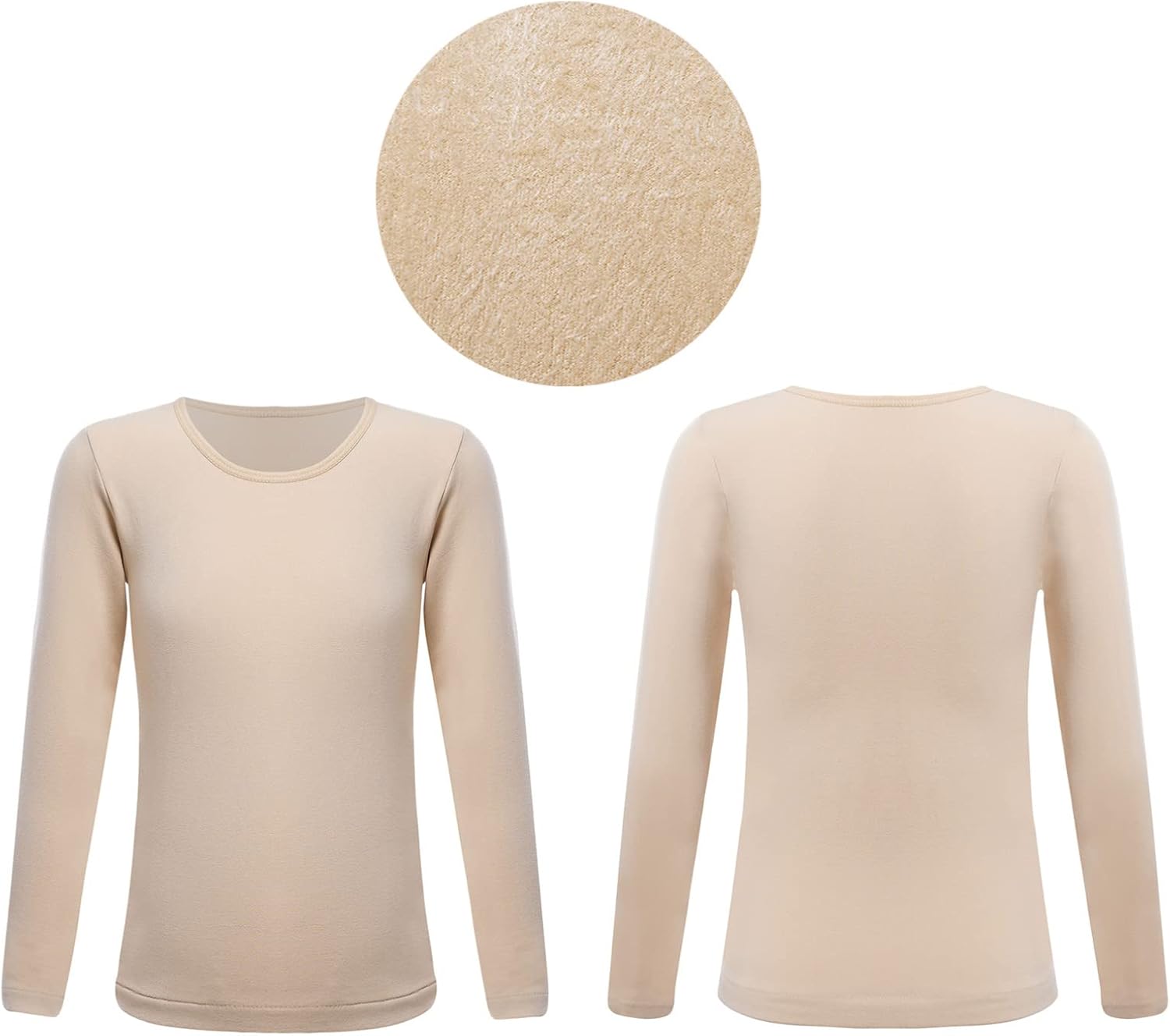 Kids Girls Fleece Lined Thermal Underwear