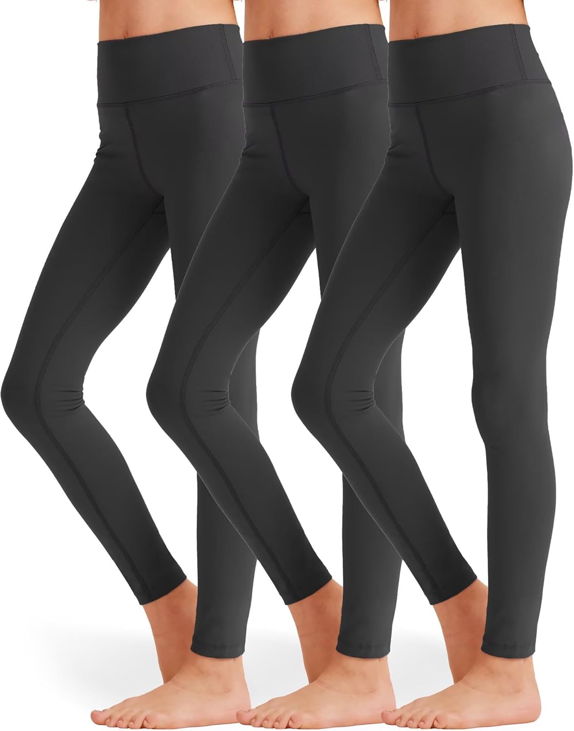 Adventure in Style - 3 Pack Black Athletic Leggings for Girls