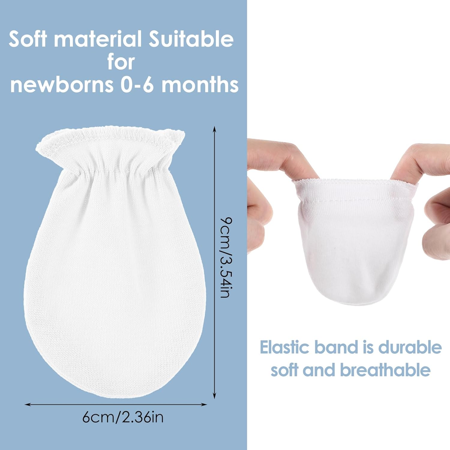 8-Piece Soft Cotton Baby Mittens