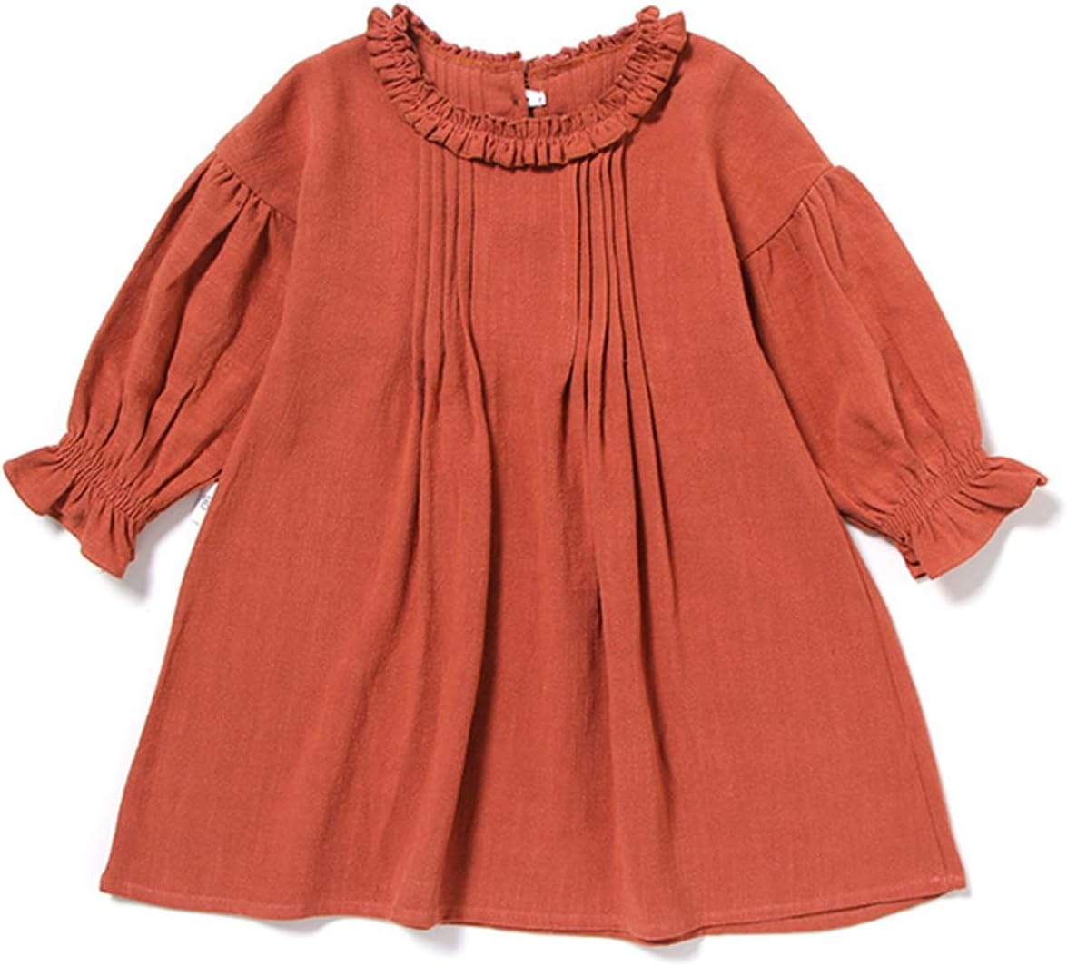 Beessbest Toddler Girl Ruffle Long Sleeve Dress