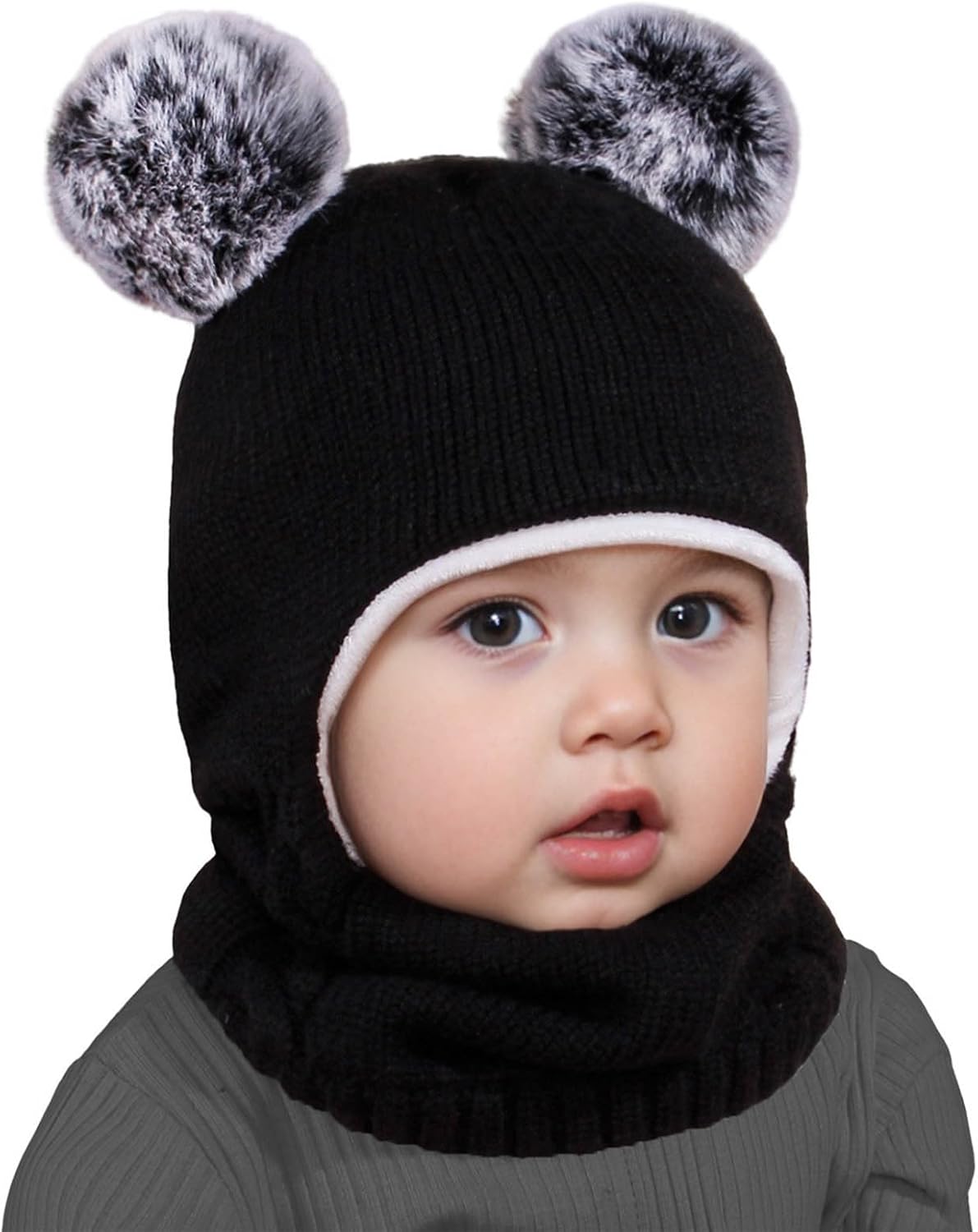 Perfect Winter Accessories for Baby Girls Cotton Earflap Hats Scarves
