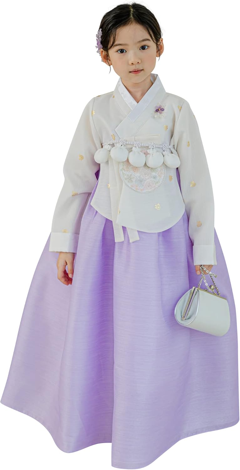 Ivory Foil Trad Dress for Korean Kids