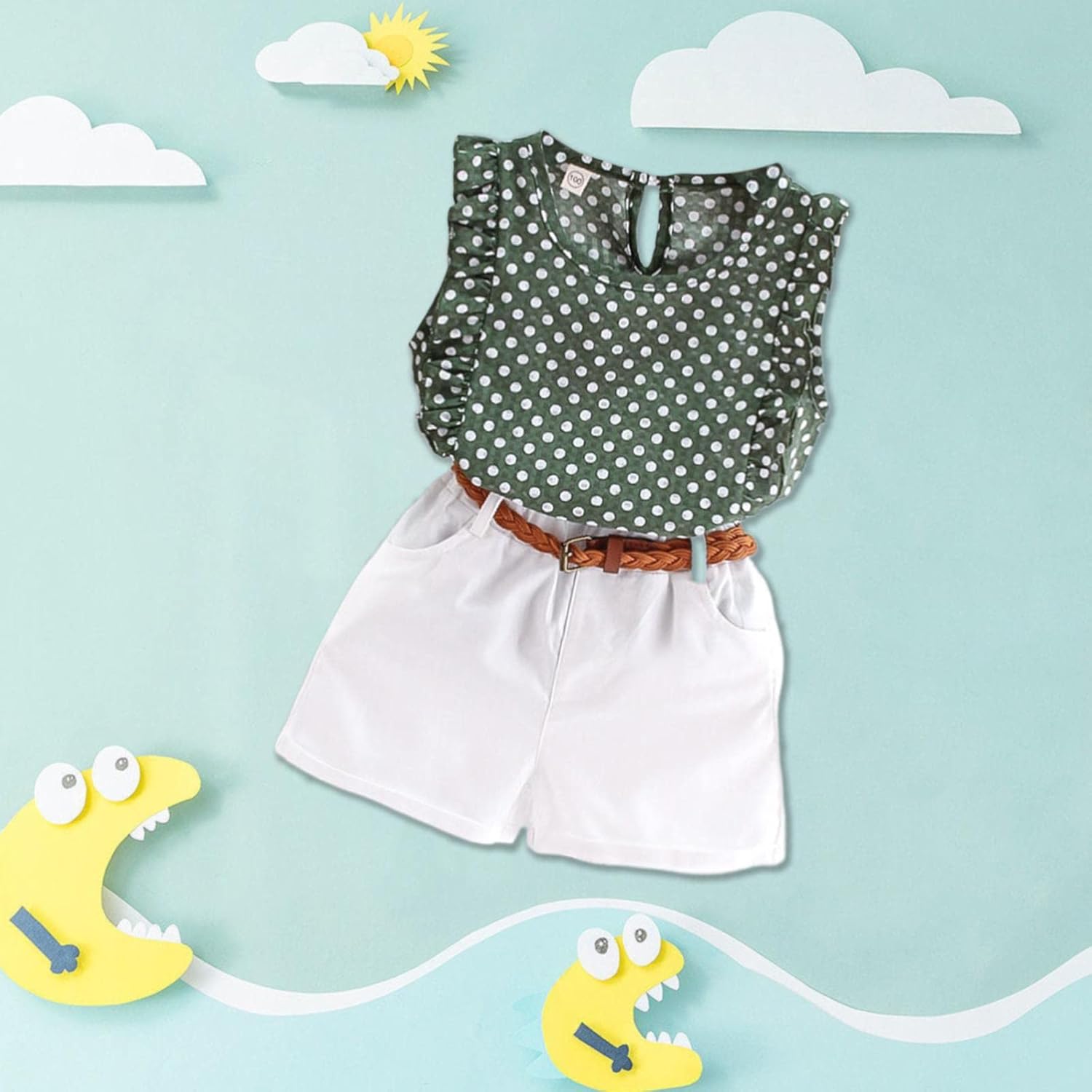 Polka Dot Ruffle Summer Set for Toddlers Girls